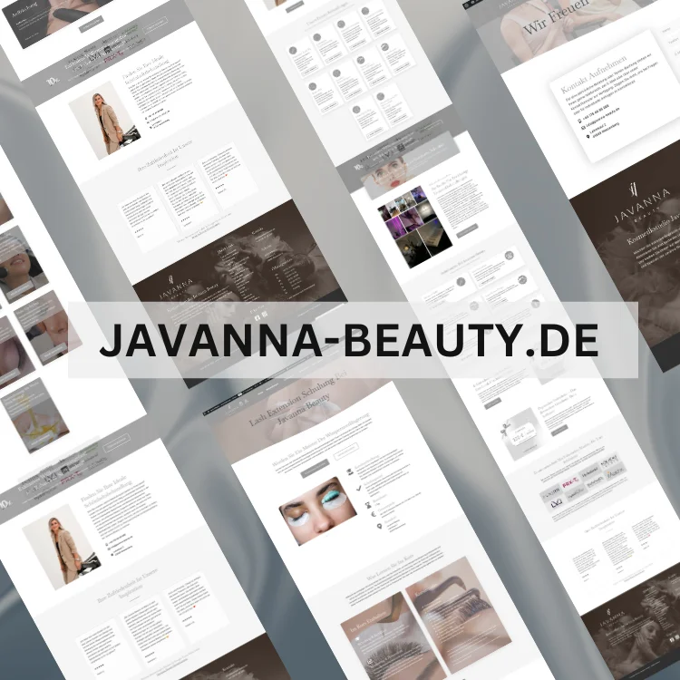 Website von Javanna Beauty Kosmetikstudio Wassenberg – modernes Webdesign für Beauty & Permanent Make-up